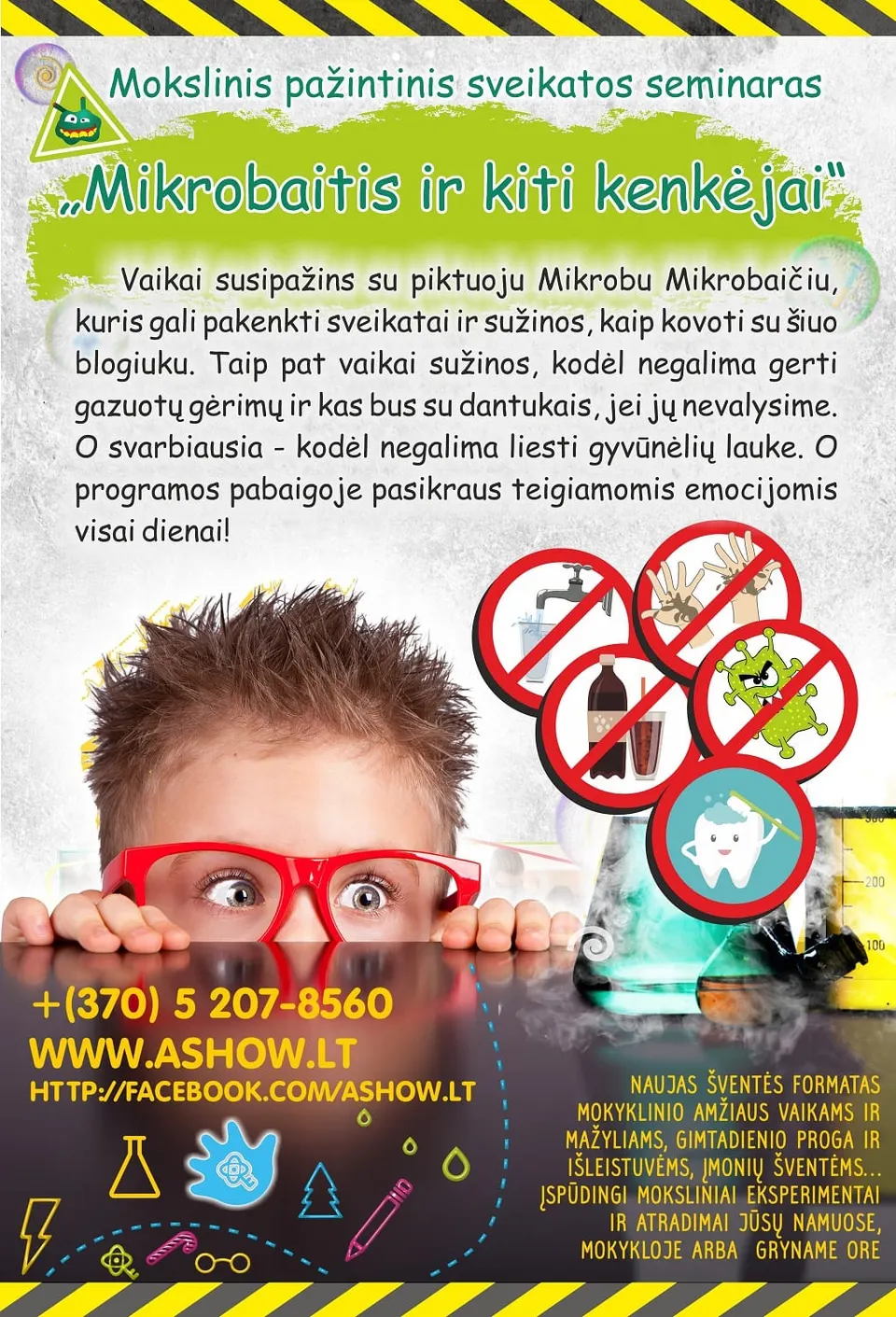 Mokslinis-pažintinis šou apie sveikatą darželyje-mokykloje „Saulutė“